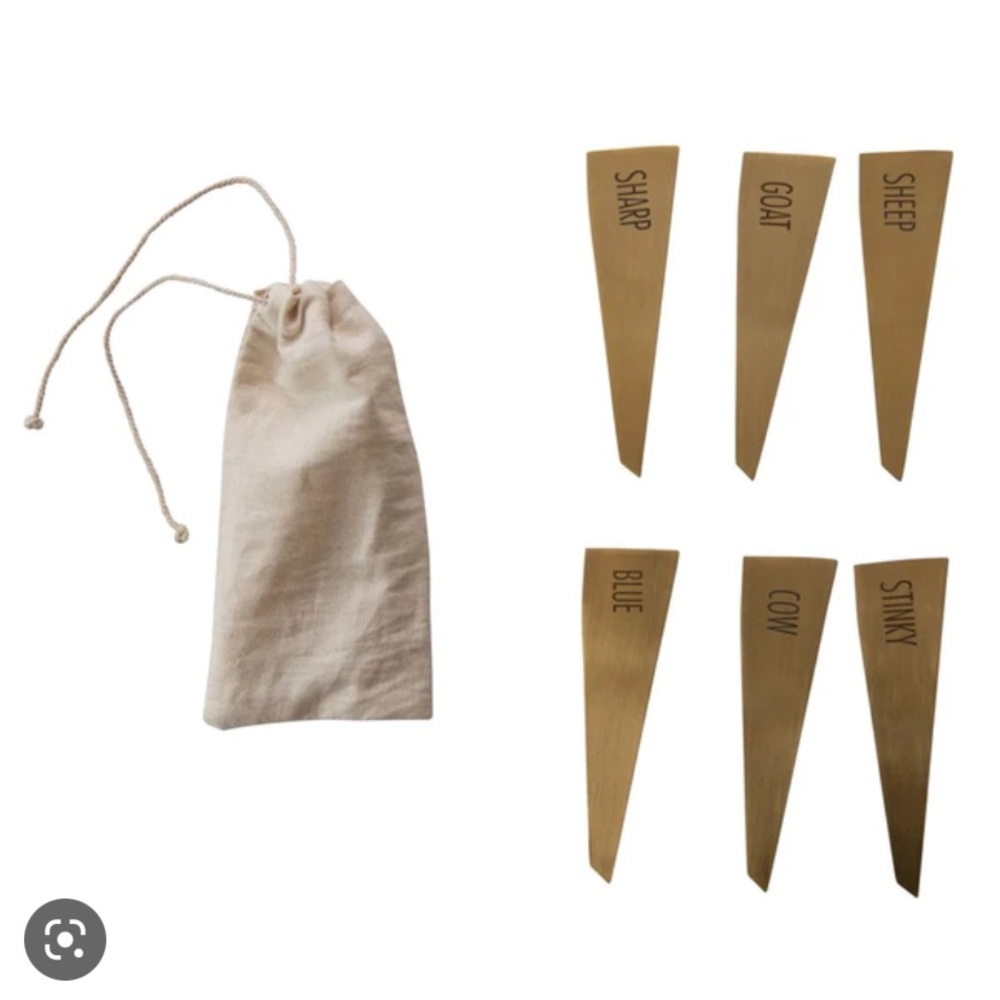 Creative Co-op Stainless Steel Cheese Markers